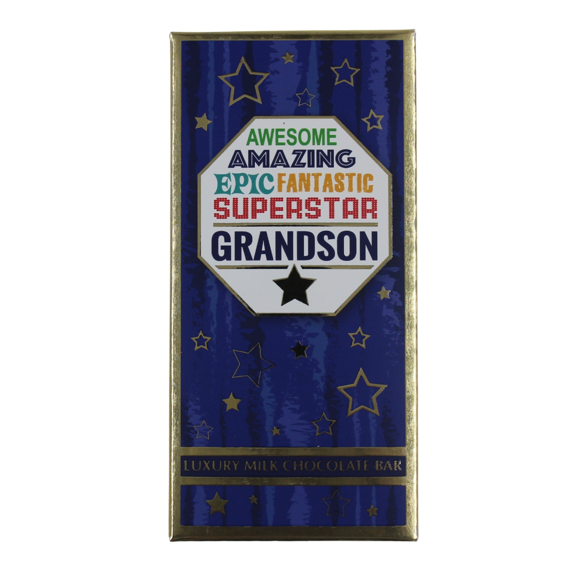 Luxury Milk Chocolate Greetings Bar - Grandson