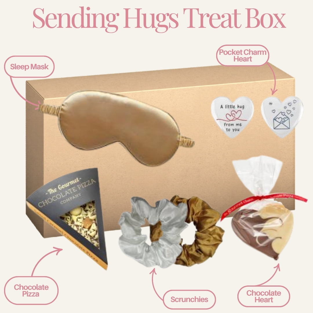Pocket Charm Heart - Sending Hugs Salted Caramel Letterbox Treat Gift Box